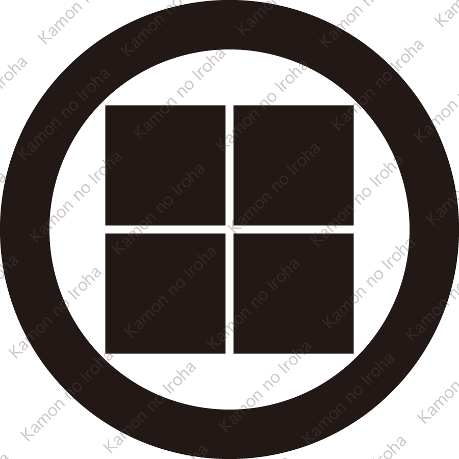 丸に平四つ石紋