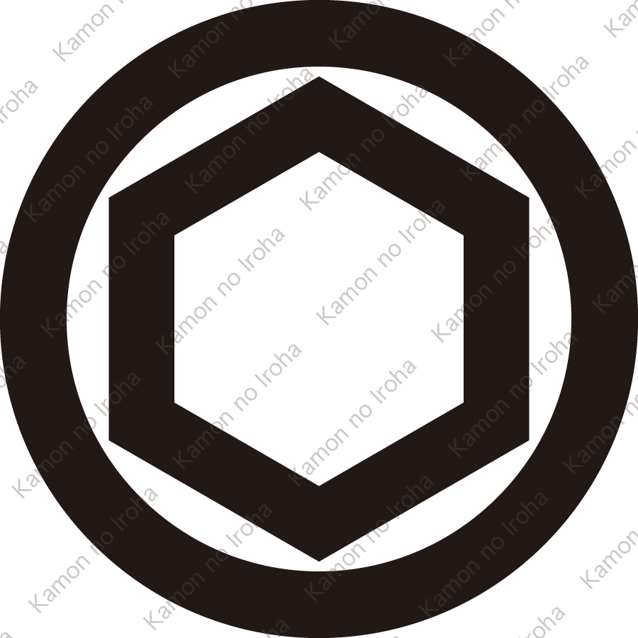 丸に一重亀甲紋