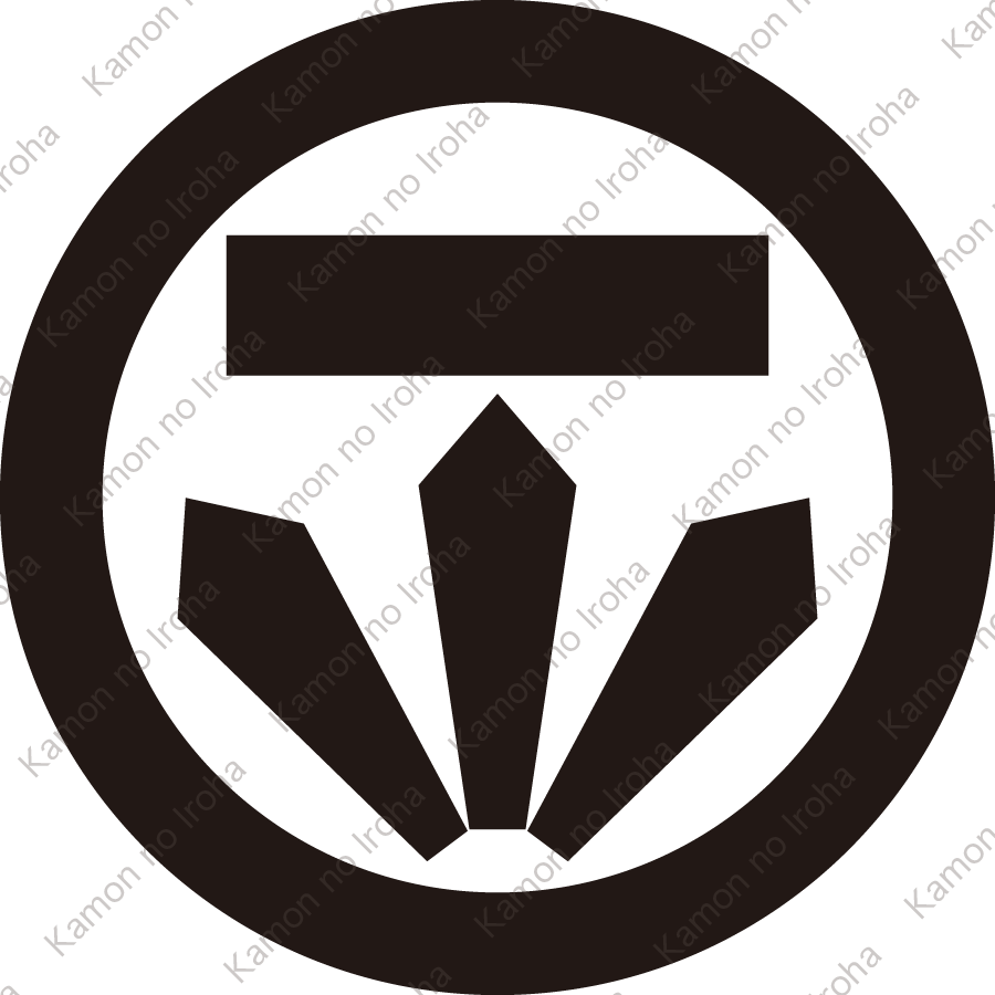 丸に一つ引きに三つ剣紋