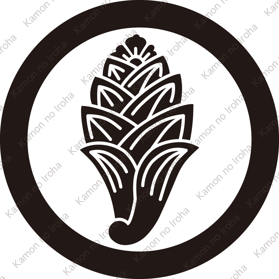 丸に一つ茗荷紋