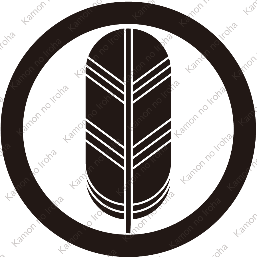 丸に一つ鷹の羽紋