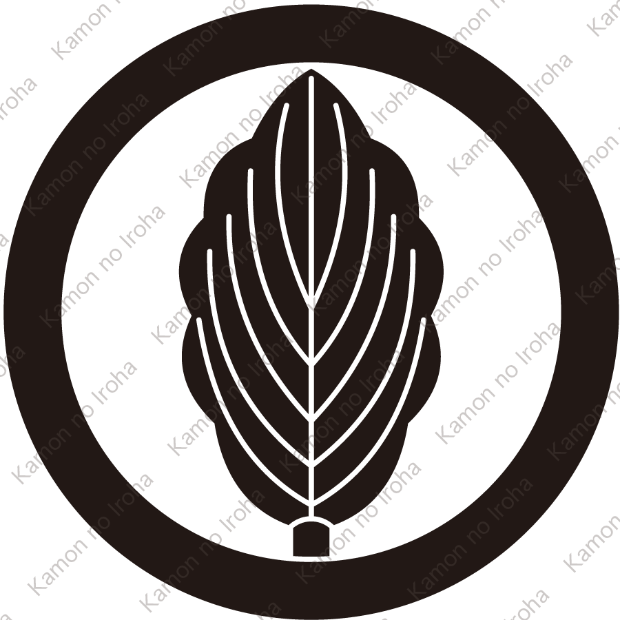 丸に一枚柏紋