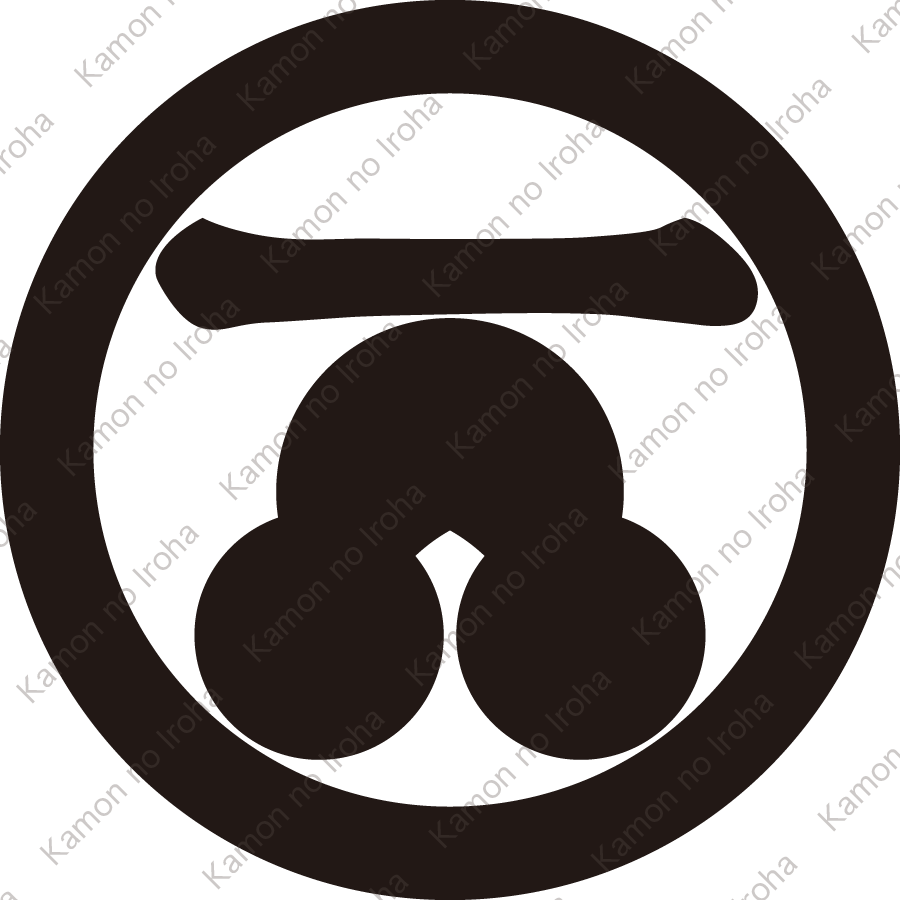 丸に一文字に洲浜紋