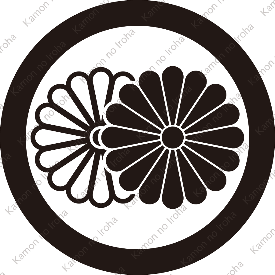 丸に陰陽菊紋
