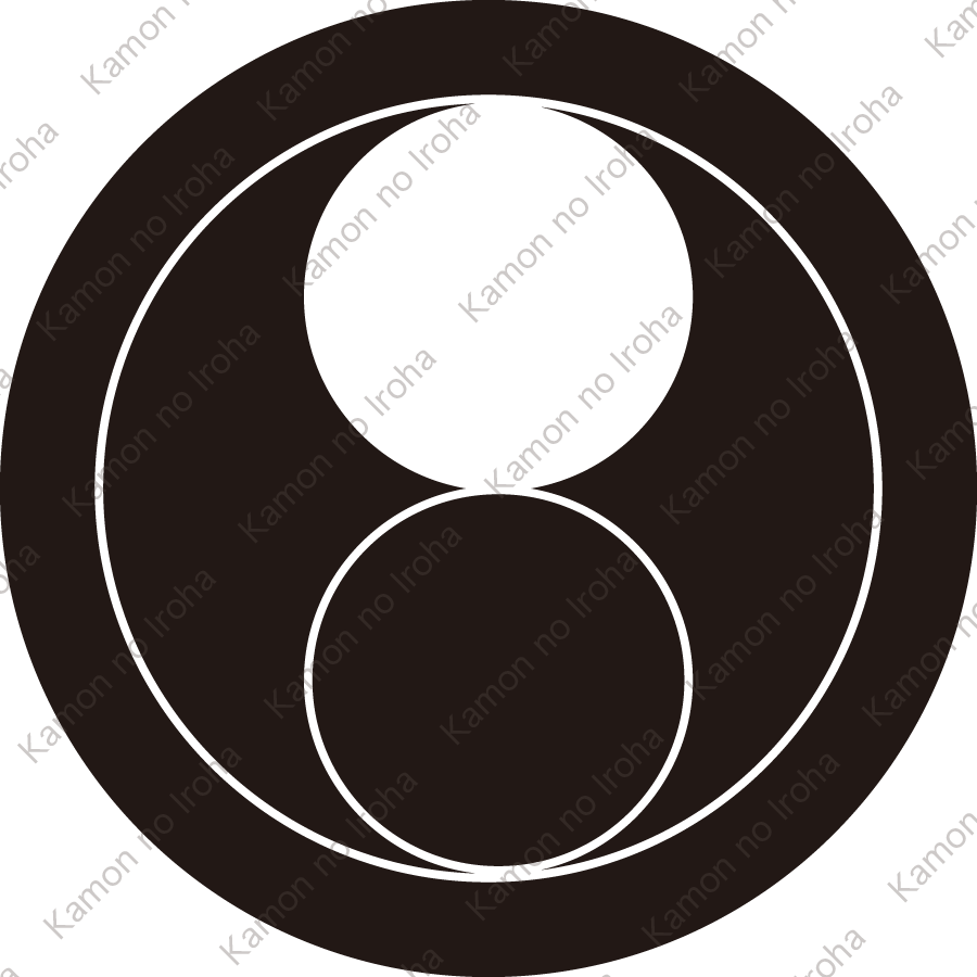 丸に陰陽繋ぎ星紋