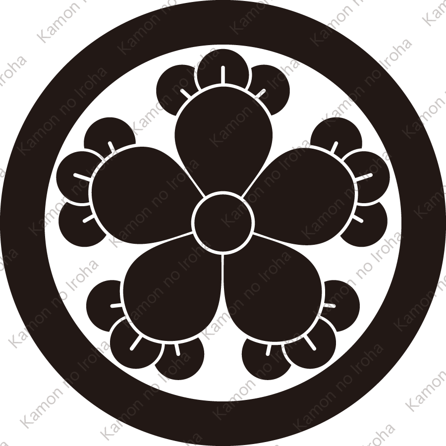 丸に五つ丁子紋