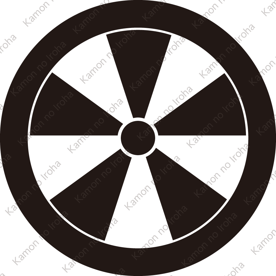 丸に五つ日足紋