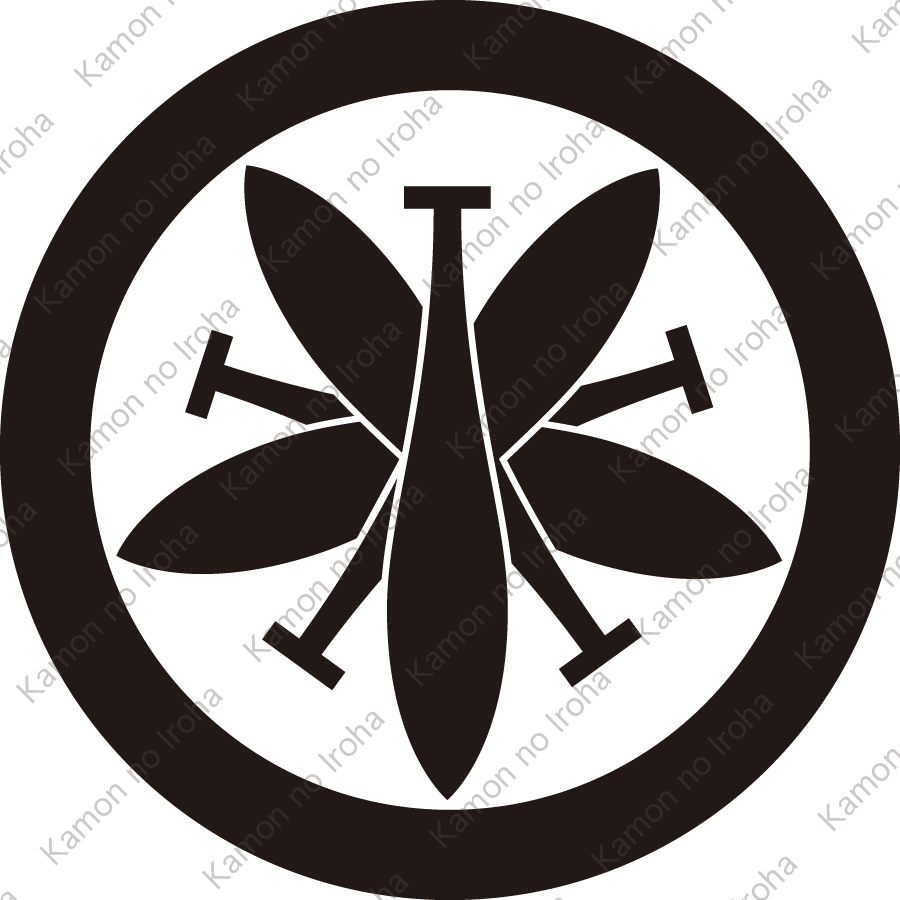 丸に五つ組み櫂紋