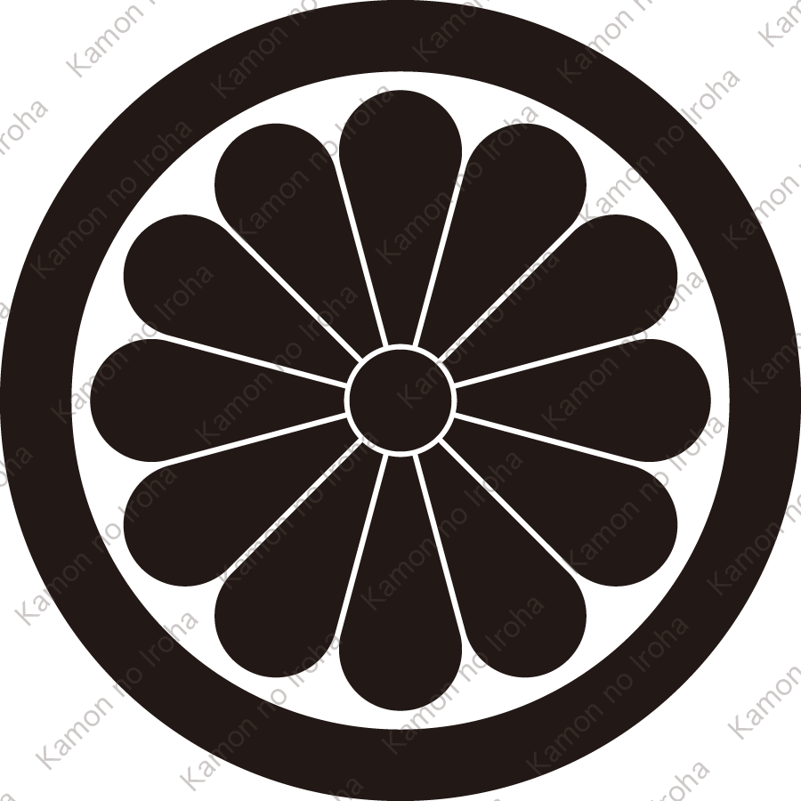 丸に十二葉菊紋