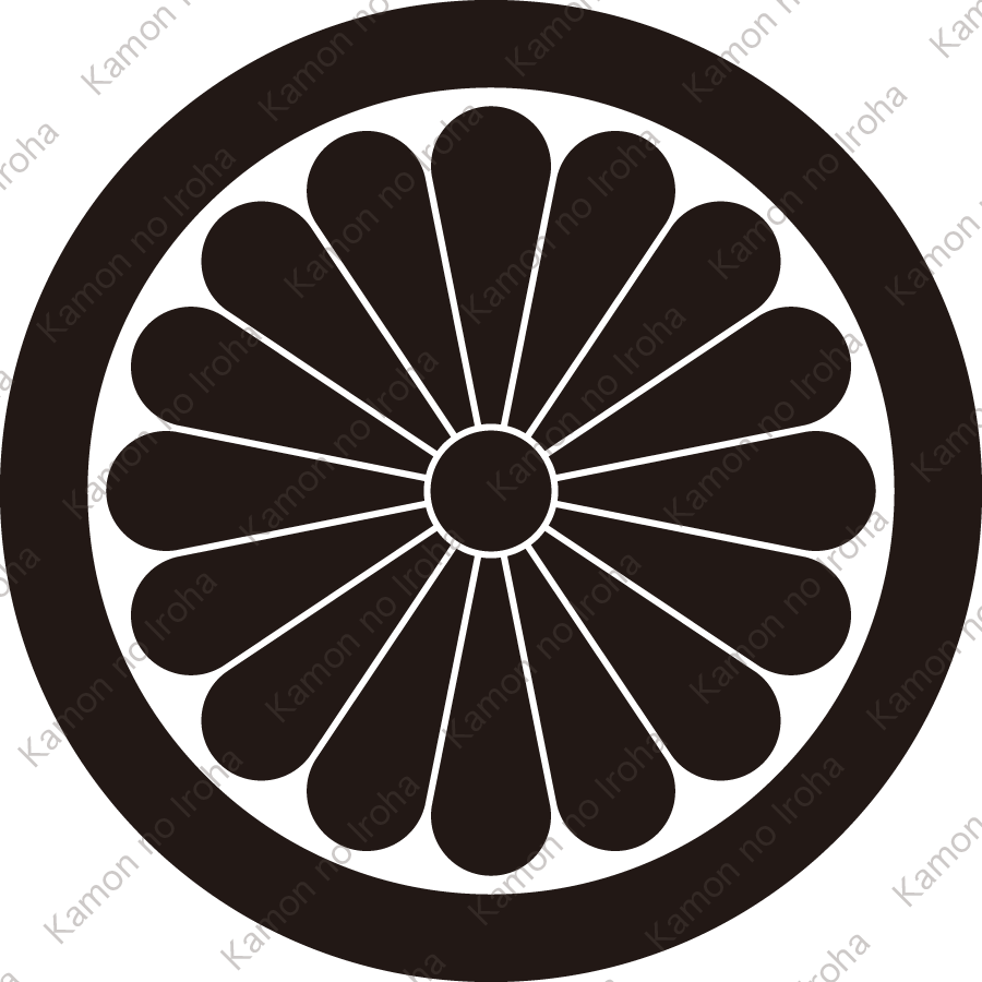 丸に十六葉菊紋