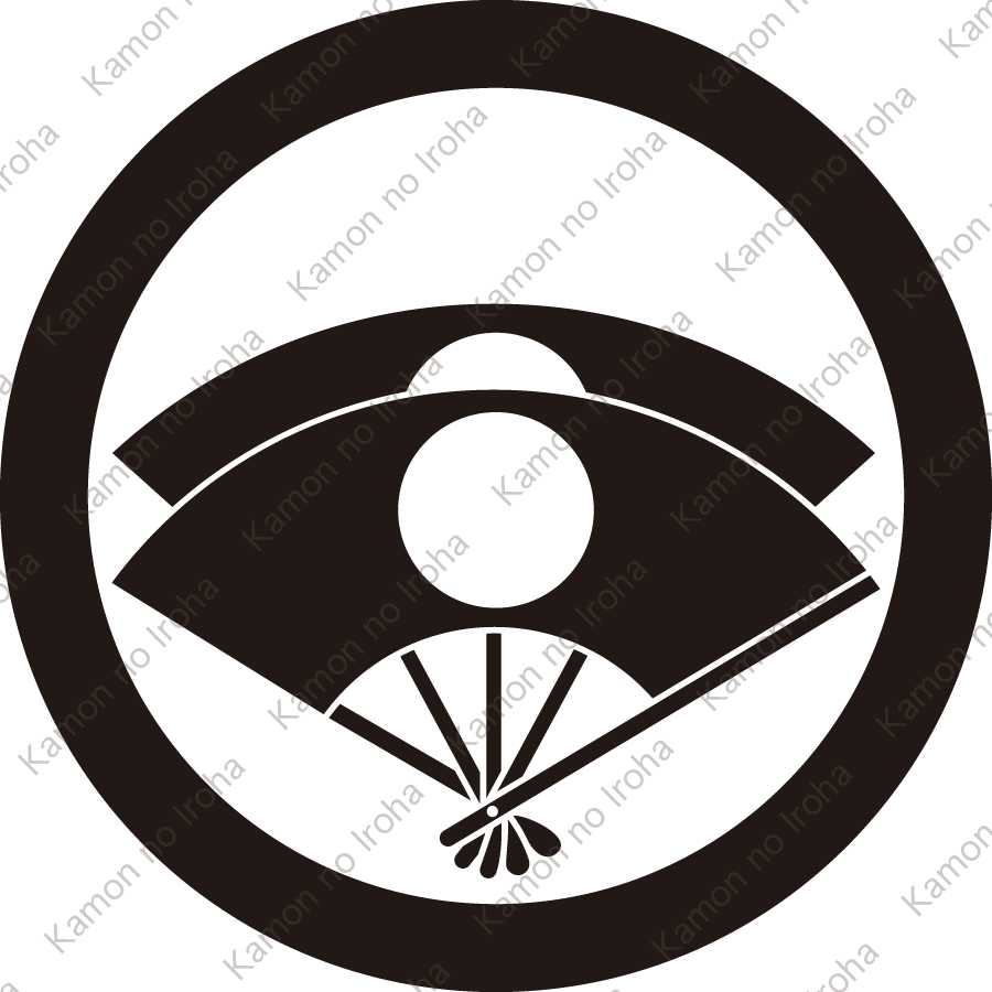 丸に重ね日の丸扇紋