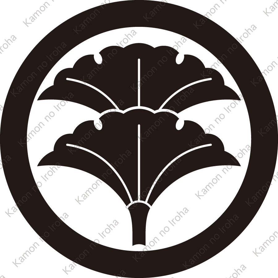 丸に重ね銀杏紋