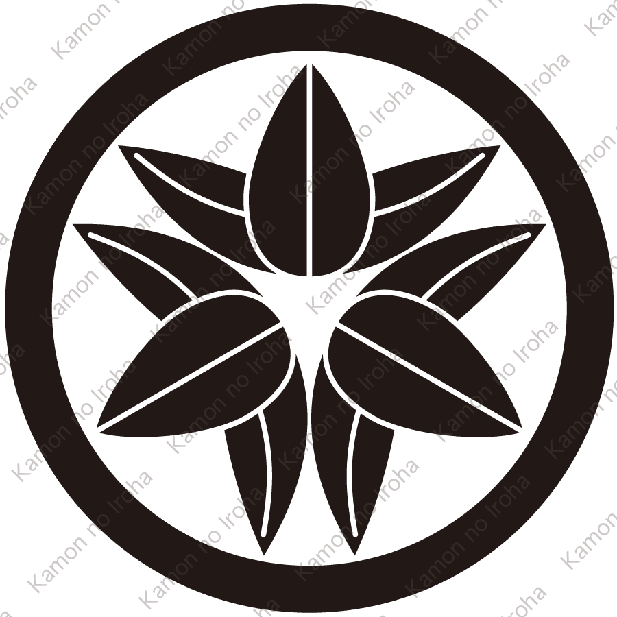 丸に頭合せ九枚笹紋