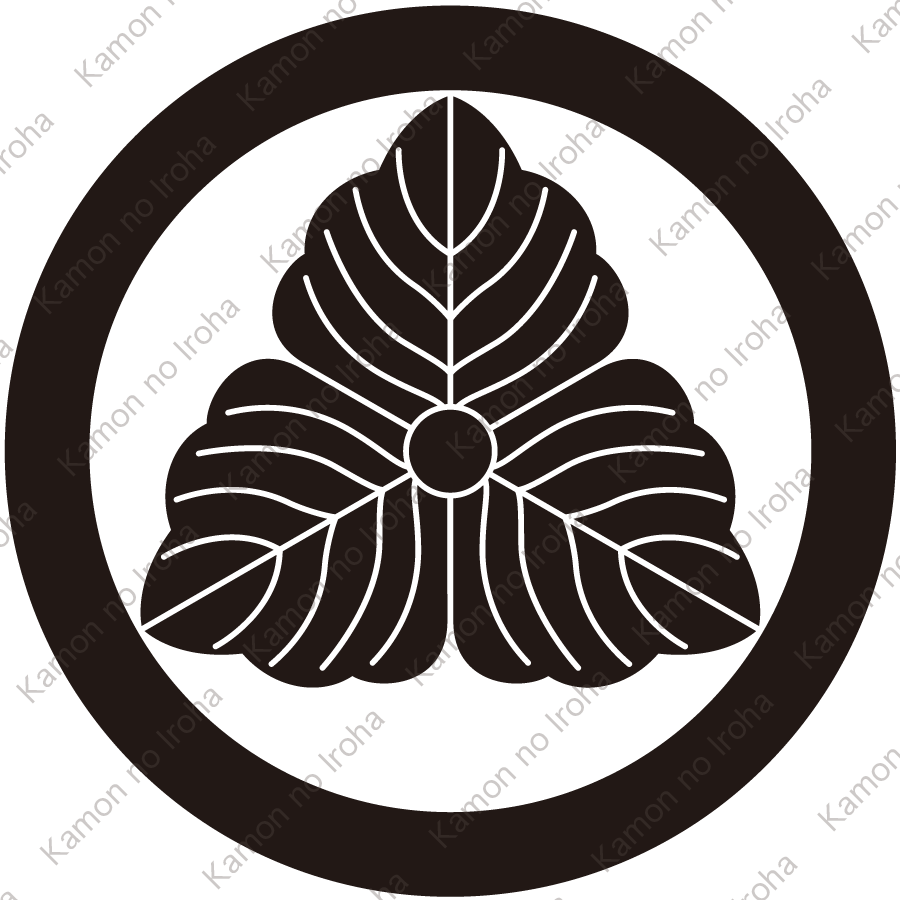 丸に変り三つ柏紋