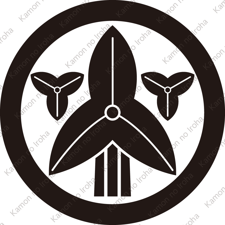 丸に変り立ち沢瀉紋