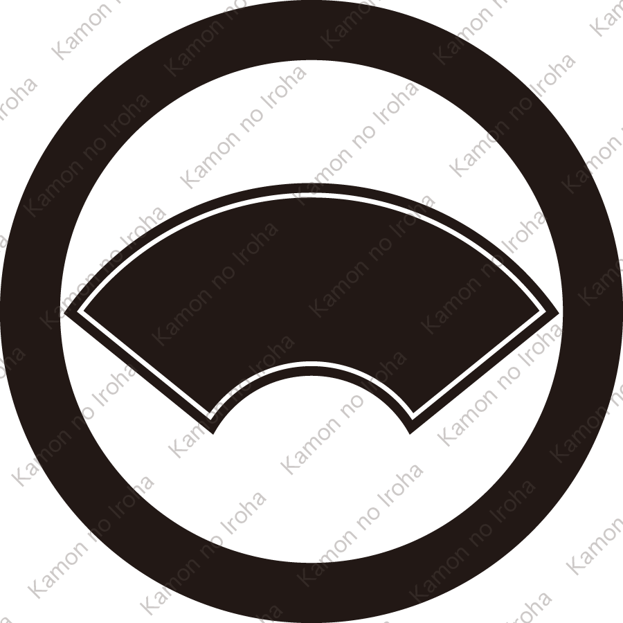 丸に子持ち地紙紋