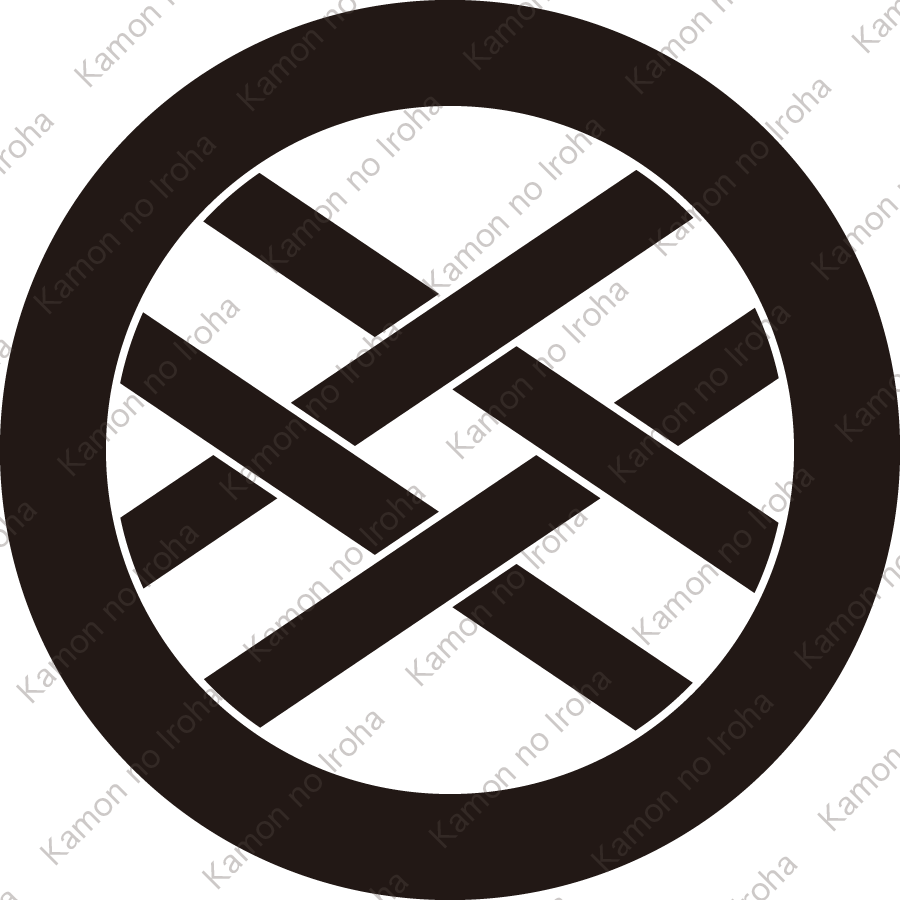 丸に組み直違（３）紋