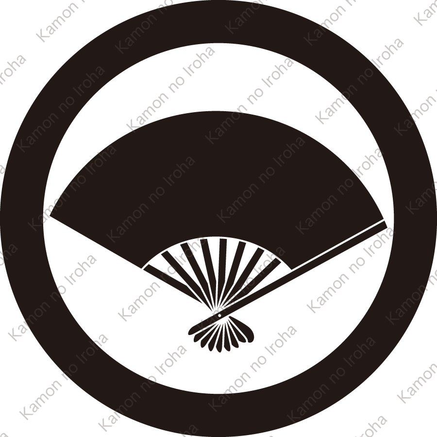 丸に九本骨扇紋