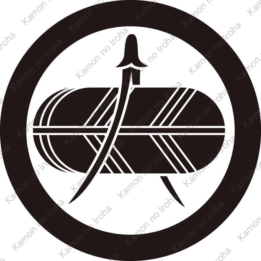 丸に松葉鋏み鷹の羽紋