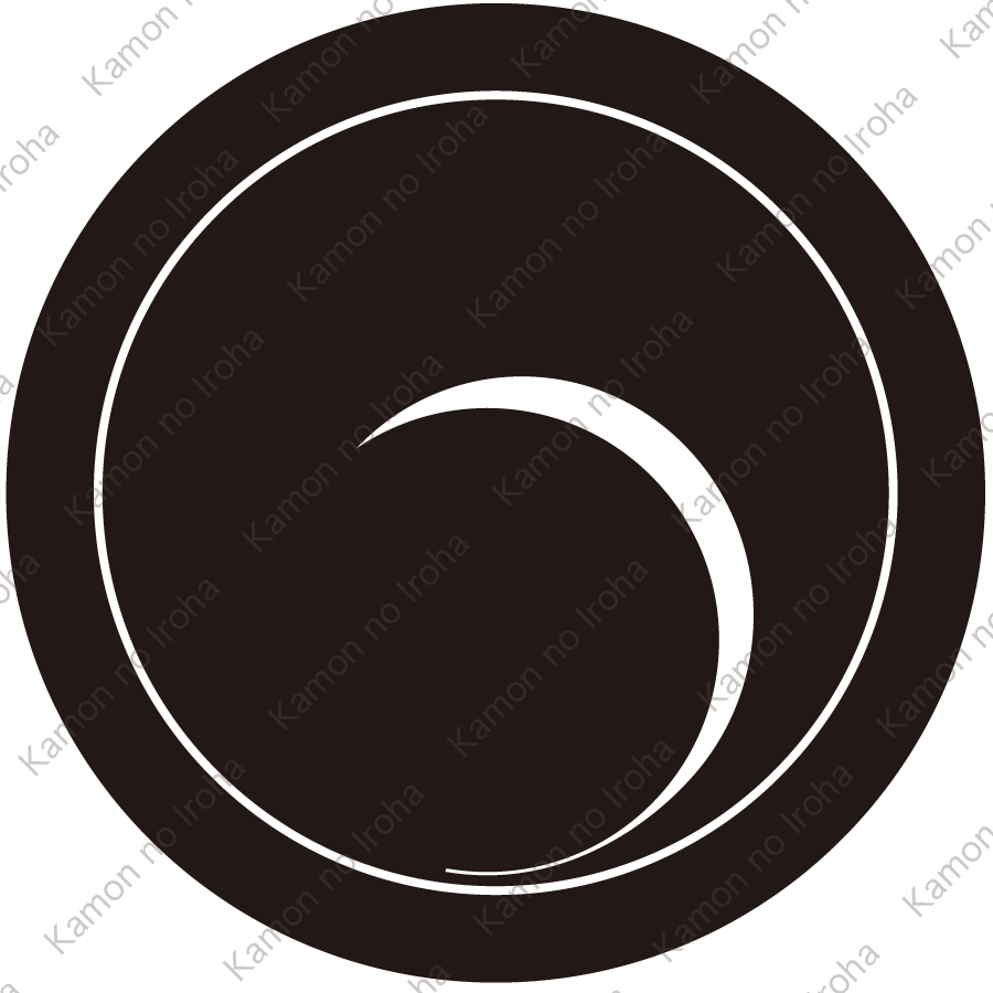 丸に右一つ巴紋