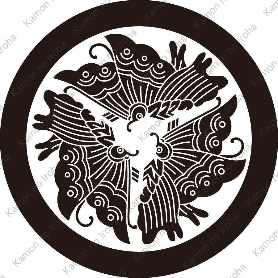 丸に三つ揚羽蝶紋