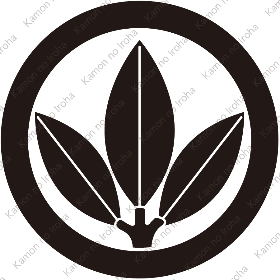 丸に三つ葉南天紋