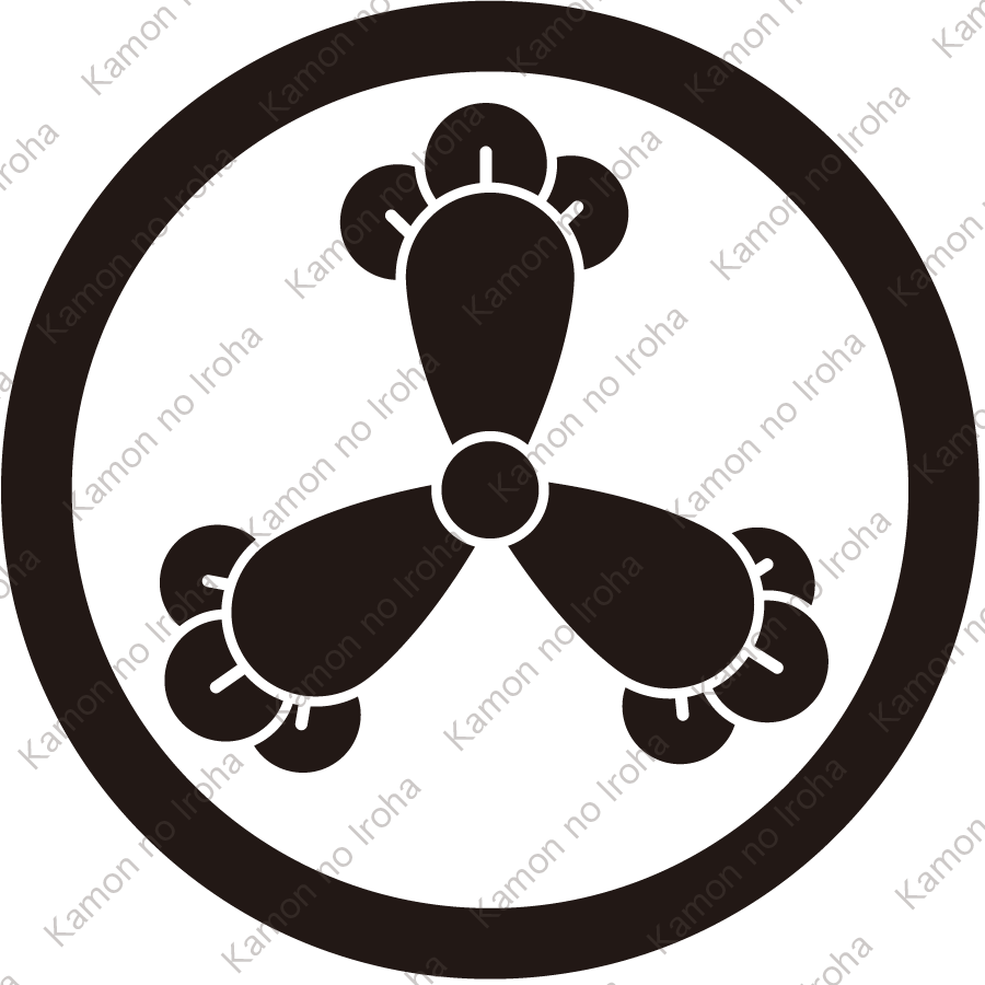 丸に三つ丁子紋