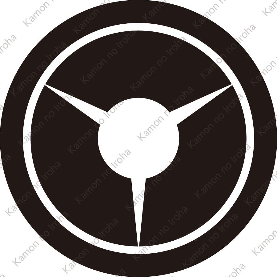 丸に三つ地紙紋