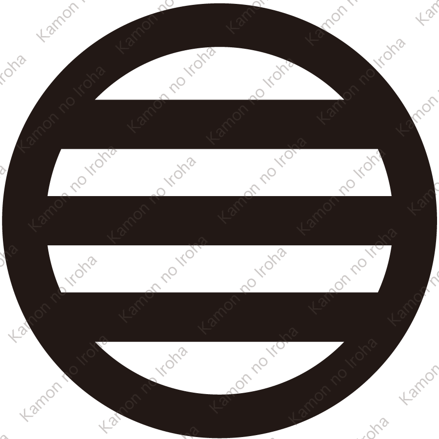 丸に三つ引き紋