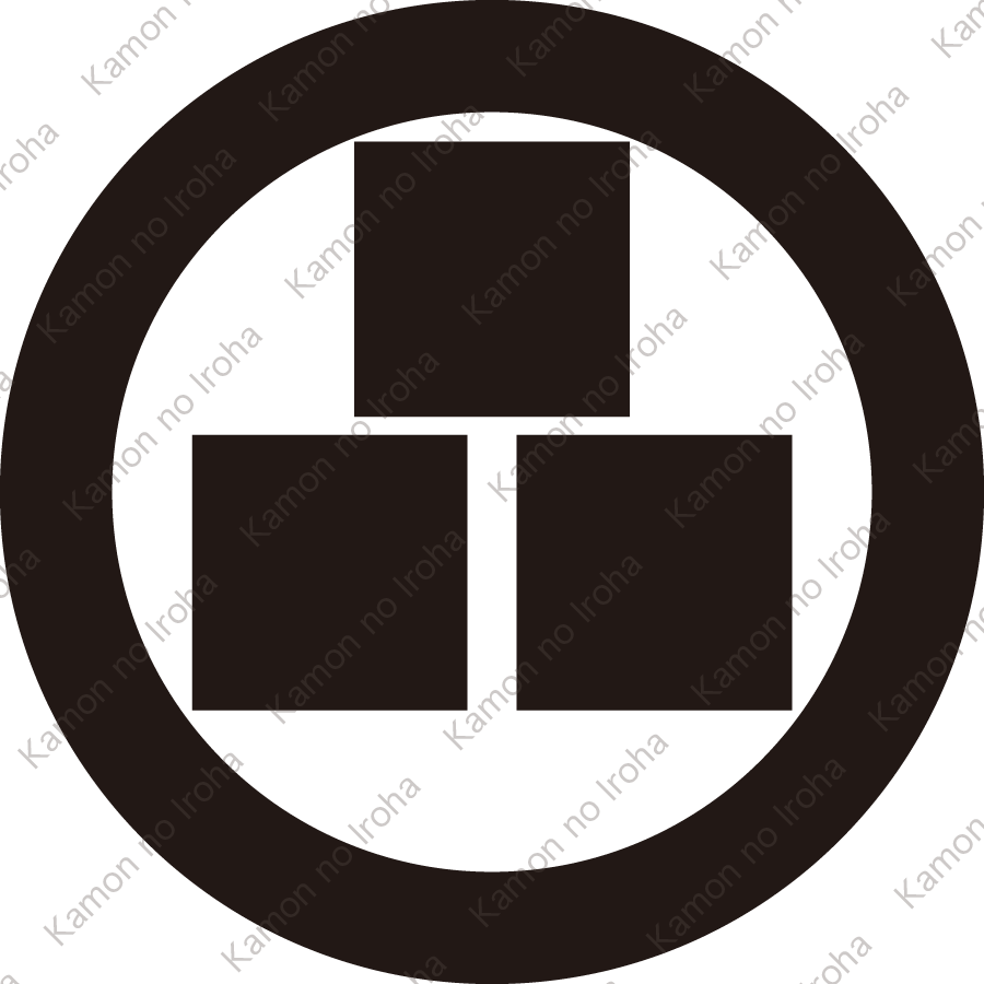 丸に三つ石畳紋