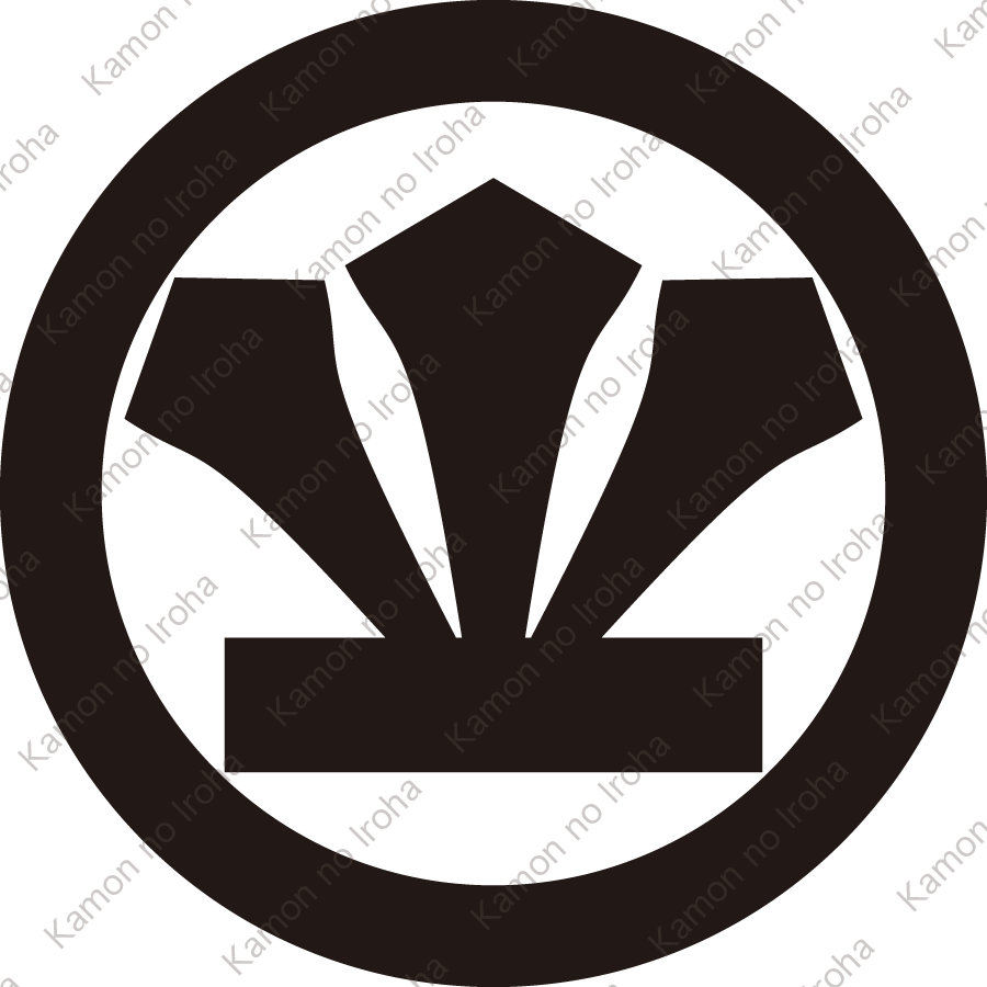 丸に三つ剣に一つ引き紋