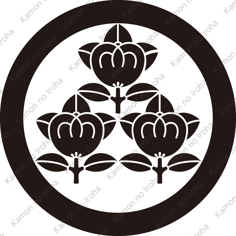 丸に三つ盛り橘紋