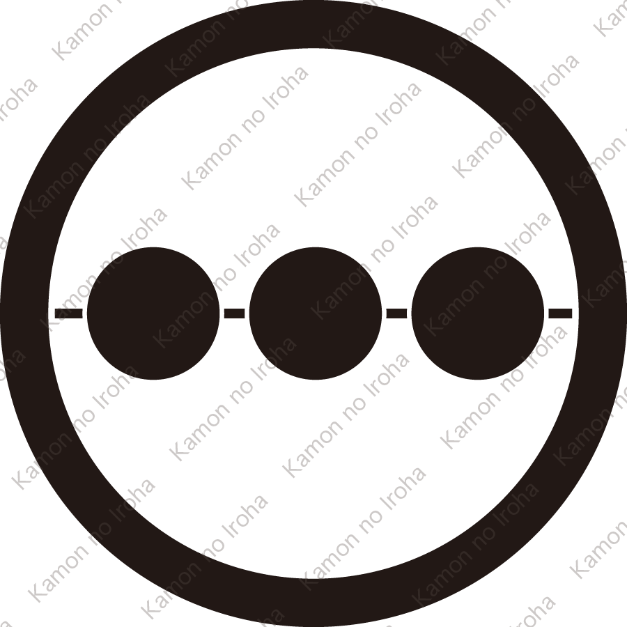 丸に三つ並び串団子紋