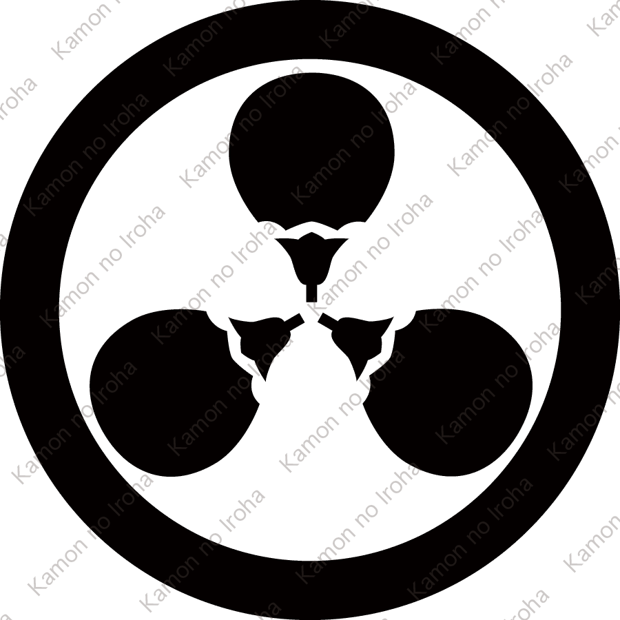 丸に三つ茄子紋