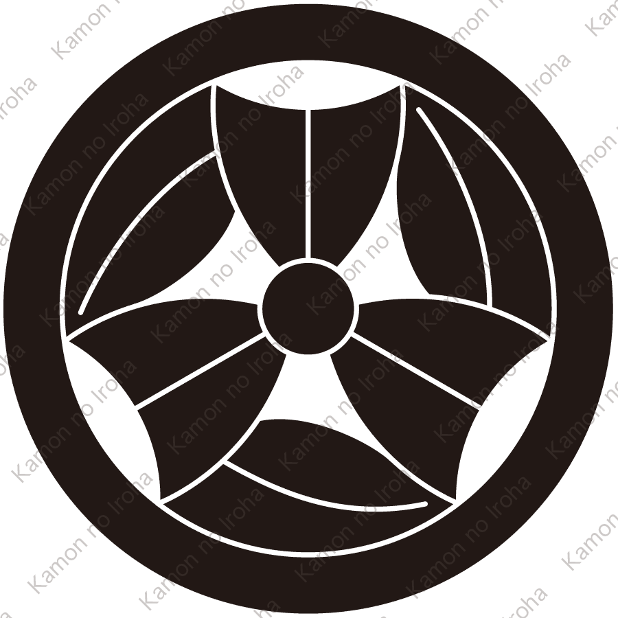 丸に三つ折れ笹紋