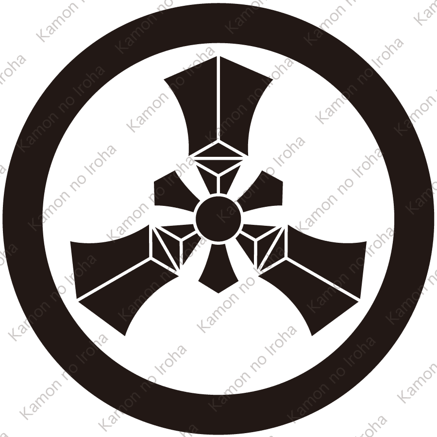 丸に三つ輪宝紋