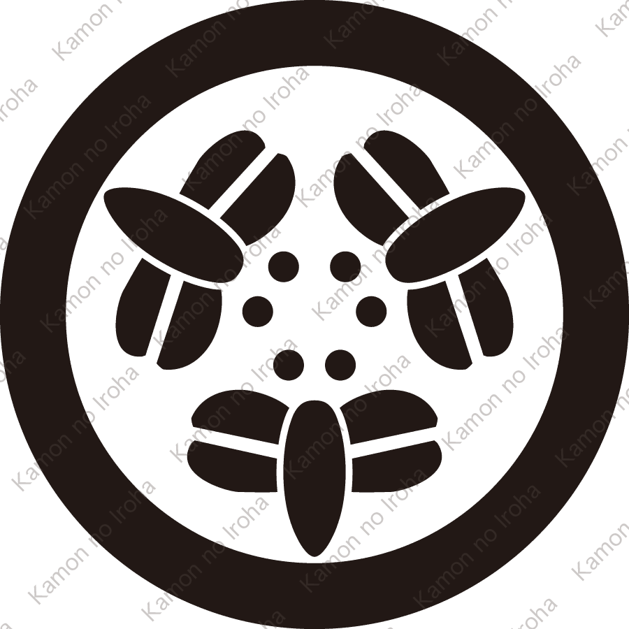 丸に三つ蜻蛉紋
