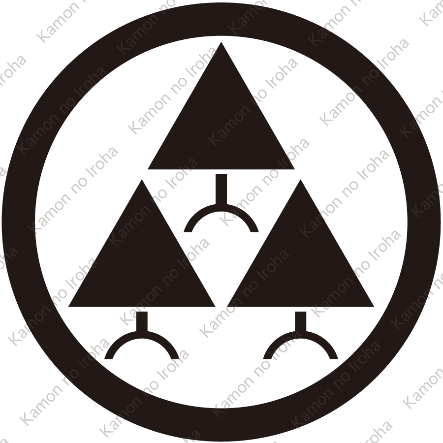 丸に三つ鱗杉紋