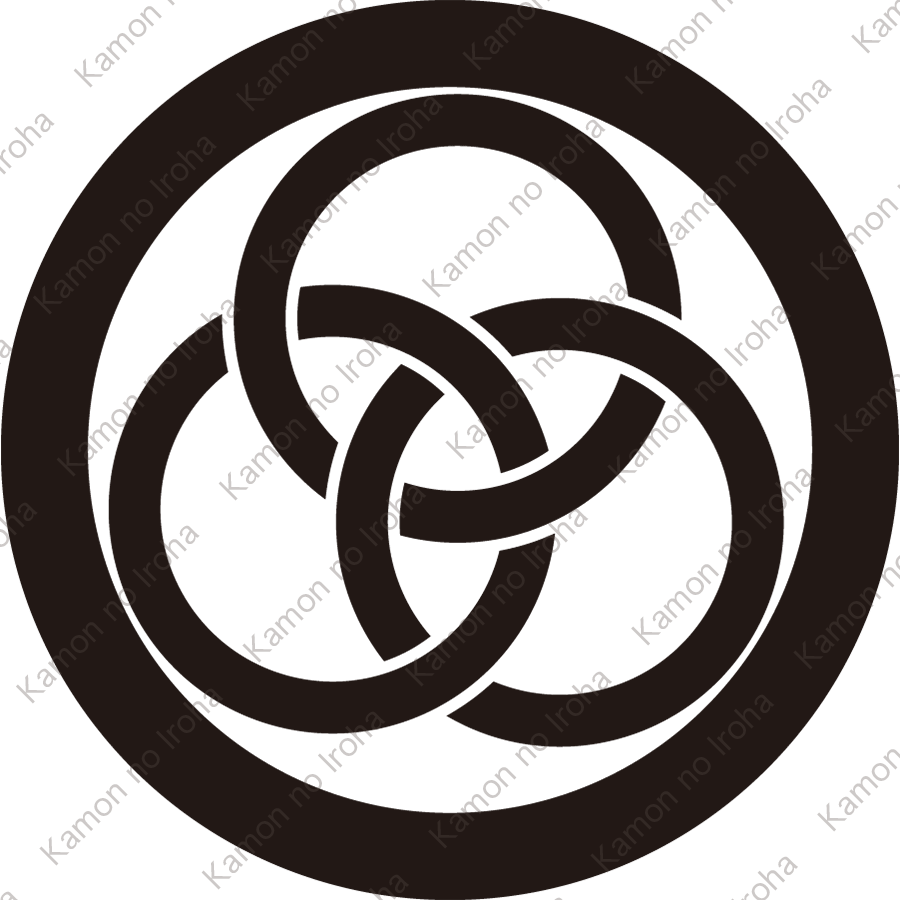 丸に三つ輪違い紋