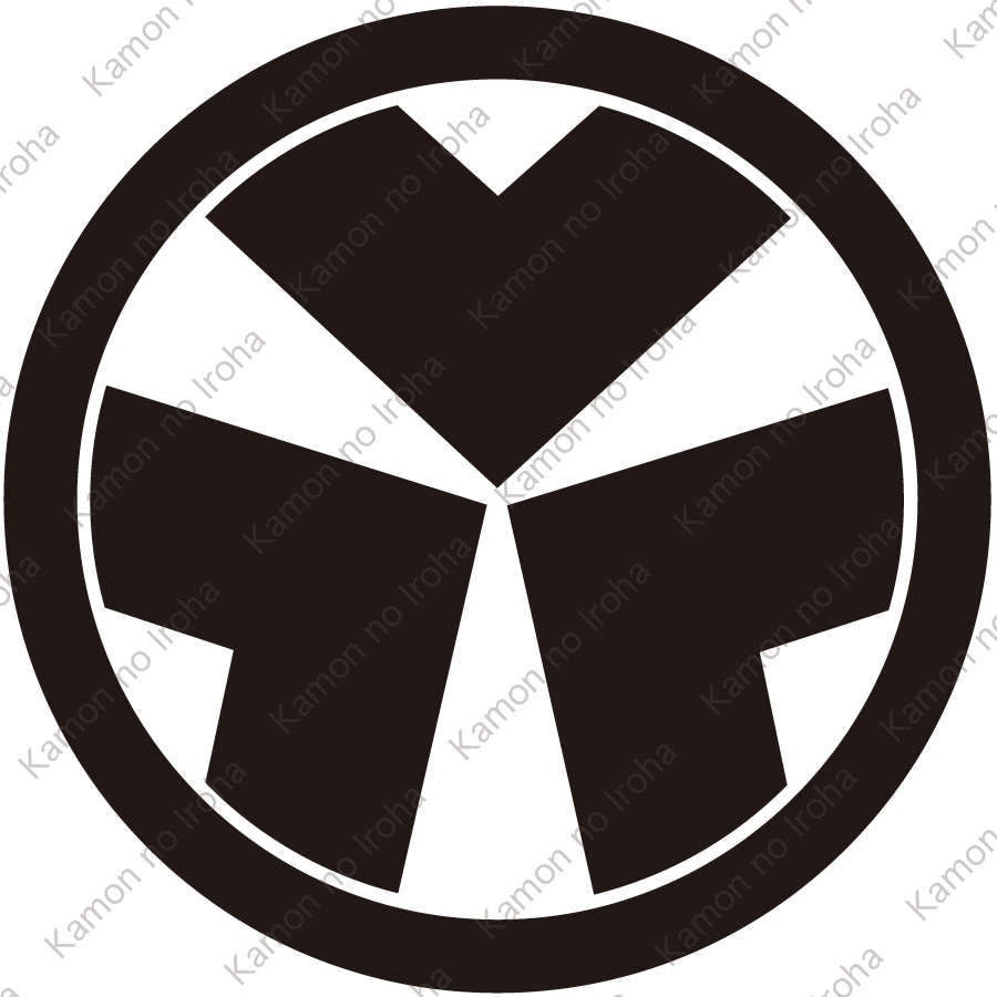 丸に三つ割り釘抜紋