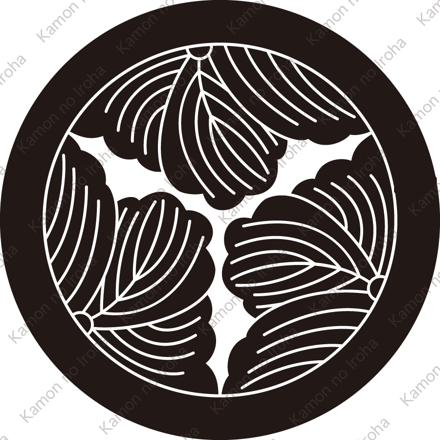 丸に三つ割り蔦紋