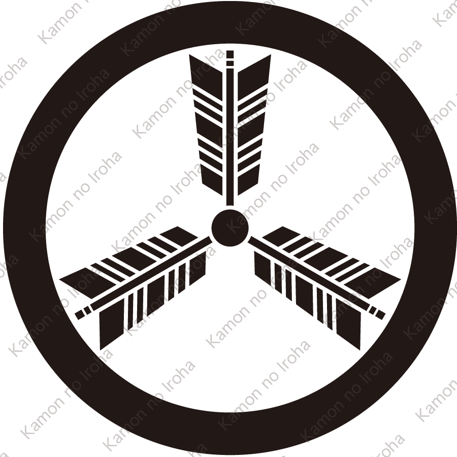 丸に三つ矢紋