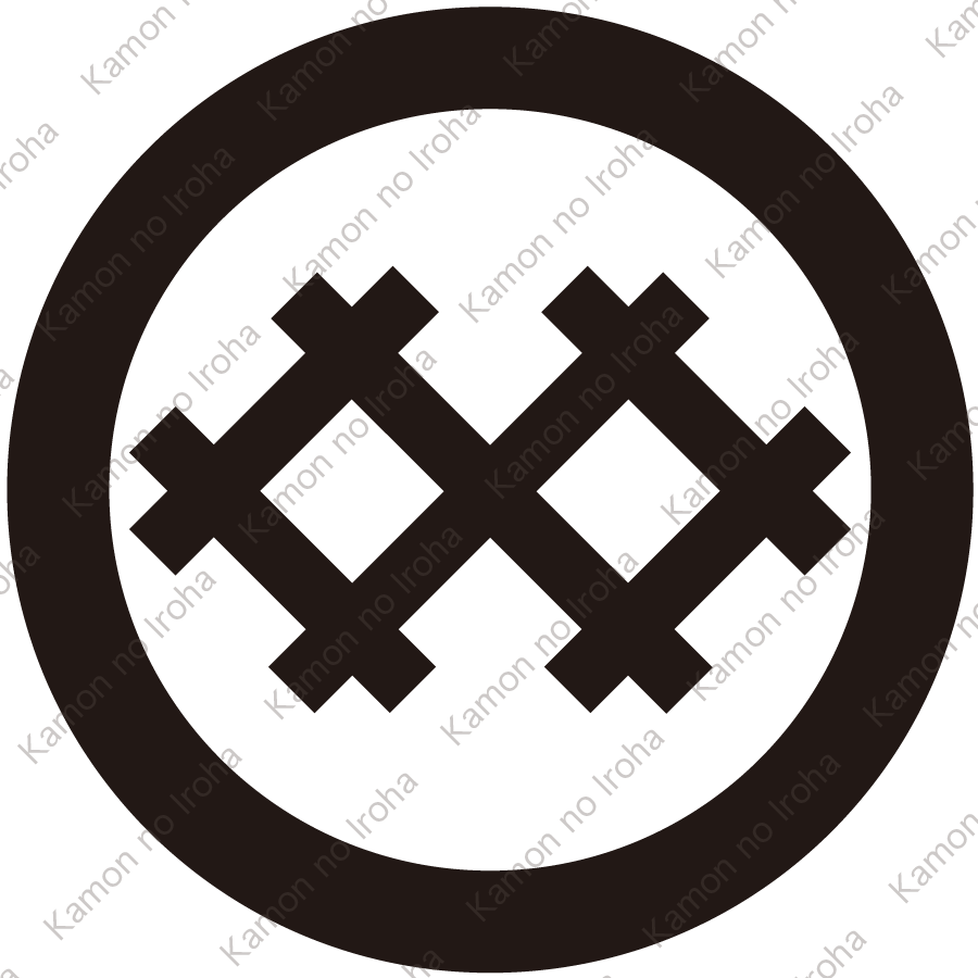 丸に持ち合い井筒紋