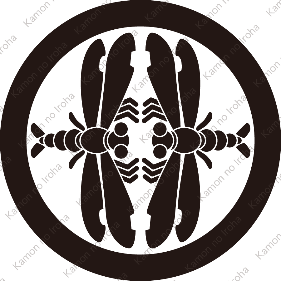 丸に対い蜻蛉紋