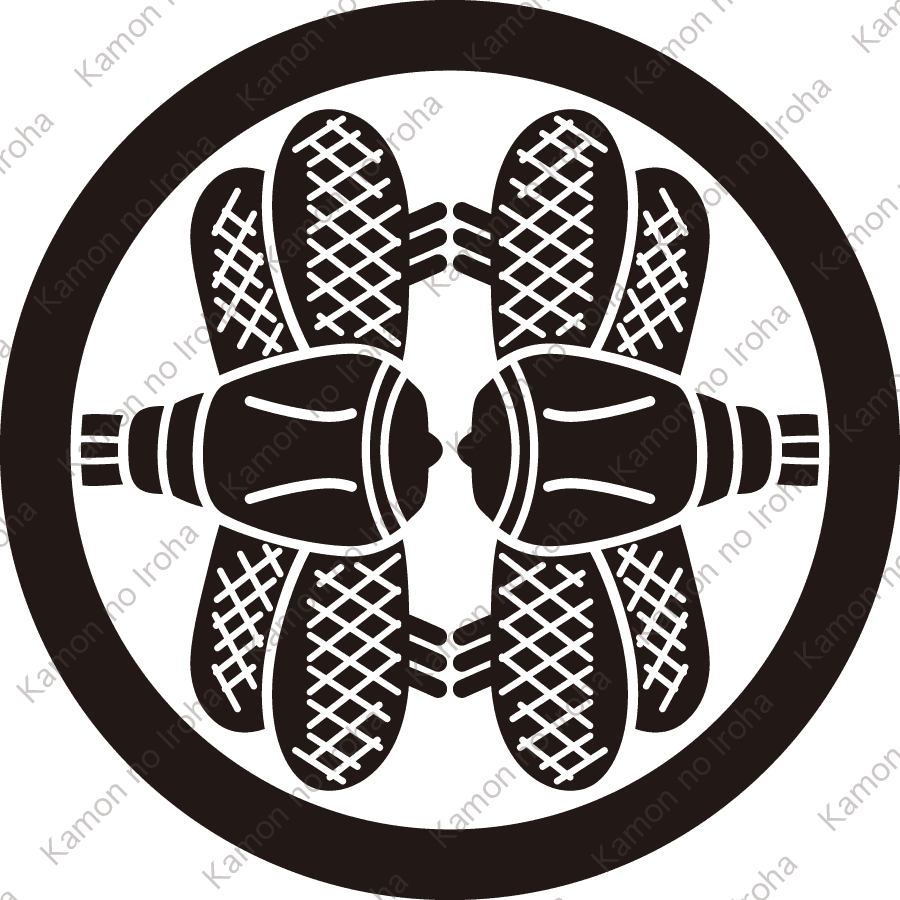 丸に対い蜻蛉（２）紋