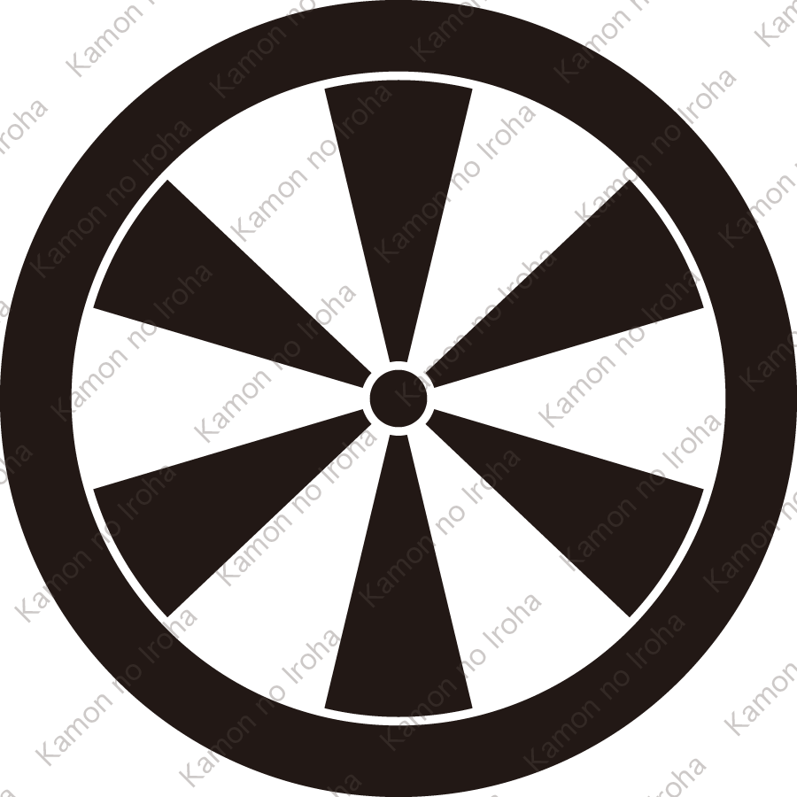 丸に六つ日足紋