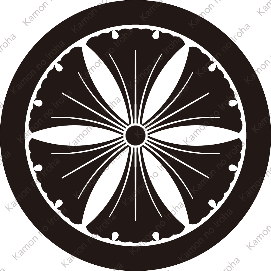 丸に六つ銀杏紋