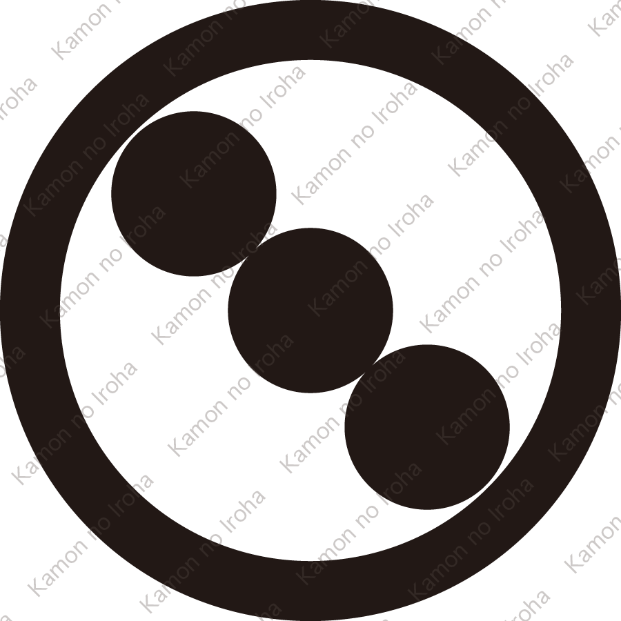 丸に斜め三つ星紋