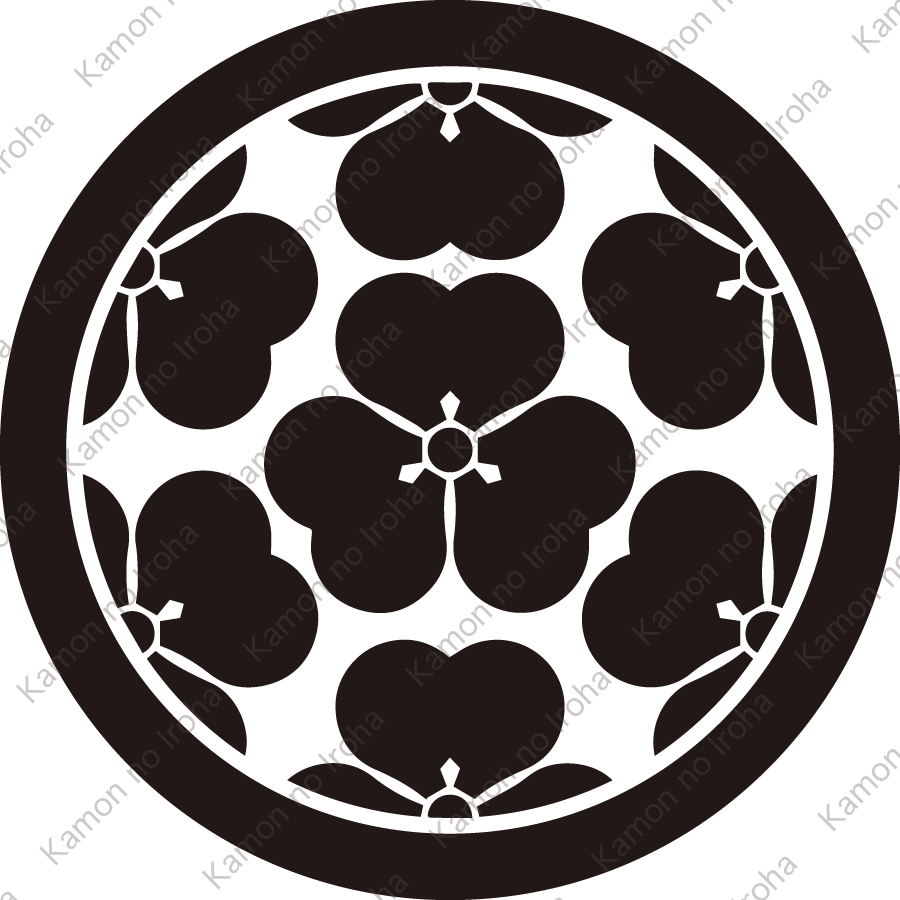 丸に七つ割り片喰紋