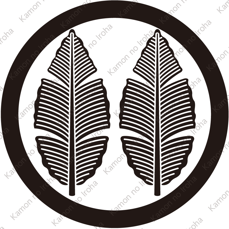 丸に並び芭蕉紋